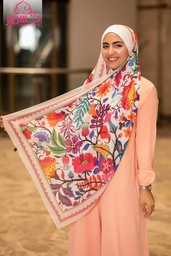 [ايشارب مستطيل عريض مطبوع - Print(12)(s45)] Multi colored scarf