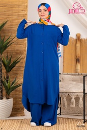 CY Royal blue Long Tonic  Suit