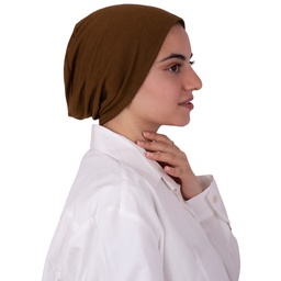 [مصنع كشمير بونية بدون خياطه بني] Brown inner cap without sewing