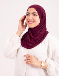 [مصنع كشمير تلبيسه حجاب قطعتين بدون خياطة  نبيتي] Dark red Headscarf Two Piece without sewing