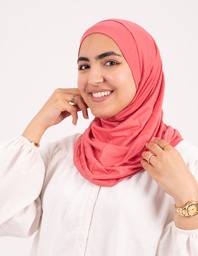 [مصنع كشمير تلبيسه حجاب قطعتين بدون خياطة بطيخى] Watermelon Pink Headscarf Two Piece without sewing