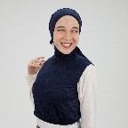 [مصنع جميلة بادي نص بادي كابيشو كحلي] Navy Jamila Crop top with capishu