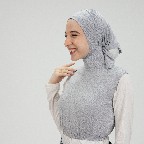 [مصنع جميلة بادي نص بادي كابيشو جراى منغمش] Gray  Jamila Crop top with capishu