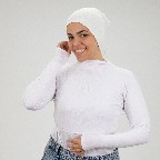 White Jamila Crop top long sleeve