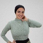 [ مصنع جميلة بادي نص بادي كم مينت] Mint Jamila Crop top long sleeve