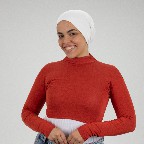 [ مصنع جميلة بادي نص بادي كم طوبى] Brick Red Jamila Crop top long sleeve